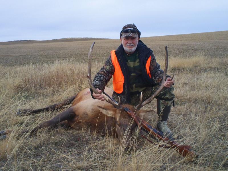Dominick Tofolo w his 5x5 bull elk.